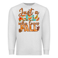 Oatmeal Heather just a girl who loves fall Premium Sweatshirt - BundleAndBundleShop