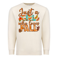 Sandshell just a girl who loves fall Premium Sweatshirt - BundleAndBundleShop