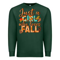Sports Green just a girl who loves fall Premium Sweatshirt - BundleAndBundleShop