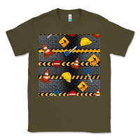 Army Green construction signs seamless pattern Classic Tee - BundleAndBundleShop