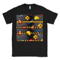 Black construction signs seamless pattern Classic Tee - BundleAndBundleShop