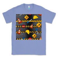 Colony Blue construction signs seamless pattern Classic Tee - BundleAndBundleShop