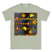 Matcha construction signs seamless pattern Classic Tee - BundleAndBundleShop