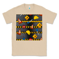 Mushroom construction signs seamless pattern Classic Tee - BundleAndBundleShop