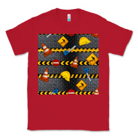 Red construction signs seamless pattern Classic Tee - BundleAndBundleShop