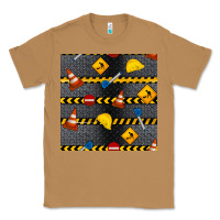 Toasted Coconut construction signs seamless pattern Classic Tee - BundleAndBundleShop