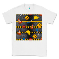 White construction signs seamless pattern Classic Tee - BundleAndBundleShop