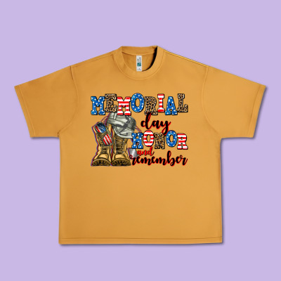 Memorial Day Honor And Remember Urban Heavy Tee Designed By Adodesignshop