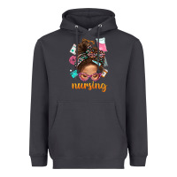 Smoke Messy Bun Nursing With Leopard Glasses Bbs Heavyweight Hoodie - BundleAndBundleShop