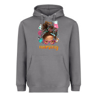 Storm Messy Bun Nursing With Leopard Glasses Bbs Heavyweight Hoodie - BundleAndBundleShop