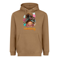 Toasted Coconut Messy Bun Nursing With Leopard Glasses Bbs Heavyweight Hoodie - BundleAndBundleShop