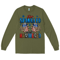 Army Green star spangled and hammered skeleton hand Long Sleeve Tee - Jasminsmagicworld