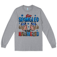 Heather Grey star spangled and hammered skeleton hand Long Sleeve Tee - Jasminsmagicworld