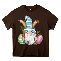 Chocolate Brown Easter Bunny Gnomes with Egg and Carrot Heavy Core Tee - RanaPortraitStore