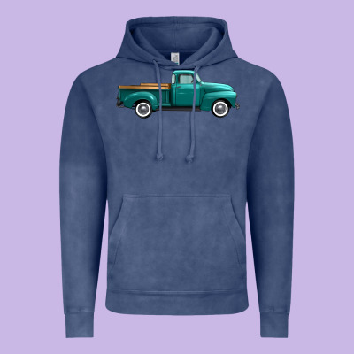 Western Truck Right Side View Vintage Hoodie Designed By Fadigitalartstudio