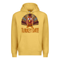 Antique Gold Happy Turkey Day - Thanksgiving Party Premium Hoodie - Bettercallsaul