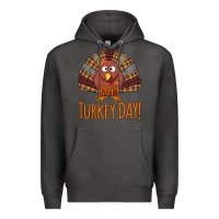Charcoal Heather Happy Turkey Day - Thanksgiving Party Premium Hoodie - Bettercallsaul