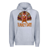 Heather Grey Happy Turkey Day - Thanksgiving Party Premium Hoodie - Bettercallsaul
