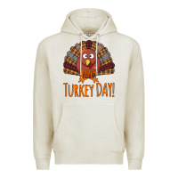 Oatmeal Heather Happy Turkey Day - Thanksgiving Party Premium Hoodie - Bettercallsaul