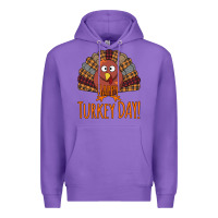 Purple Happy Turkey Day - Thanksgiving Party Premium Hoodie - Bettercallsaul