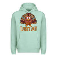 Seafoam Happy Turkey Day - Thanksgiving Party Premium Hoodie - Bettercallsaul