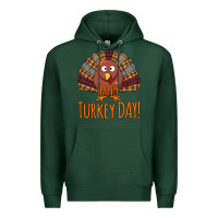 Sports Green Happy Turkey Day - Thanksgiving Party Premium Hoodie - Bettercallsaul