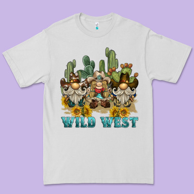 Wild West Western Gnome Premium Tee Designed By Barkaloodesign