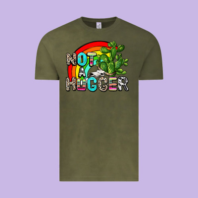 Not A Hugger Vintage Tee Designed By Adodesignshop
