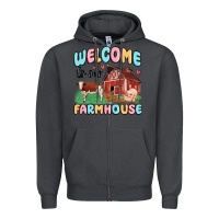 Smoke welcome to our farmhouse Zipper Hoodie - MaliasSmallBusiness