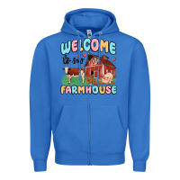 True Royal welcome to our farmhouse Zipper Hoodie - MaliasSmallBusiness