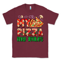 Burgundy my pizza  my rules Classic Tee - AdoDesignShop