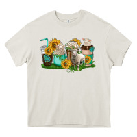 Cream Sheep coffee cups Heavy Core Tee - texasbilliewilder
