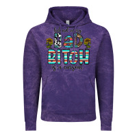 Cloud Purple Behind Every Bad Bitch is a Carseat Vintage Hoodie - CowhideDigitalArt