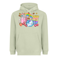 Matcha Unicorn Coffee Cup With Star Bbs Heavyweight Hoodie - BundleAndBundleShop