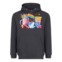 Smoke Unicorn Coffee Cup With Star Bbs Heavyweight Hoodie - BundleAndBundleShop