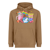 Toasted Coconut Unicorn Coffee Cup With Star Bbs Heavyweight Hoodie - BundleAndBundleShop