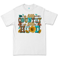 White a little country a little hood Premium Tee - texasbilliewilder