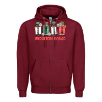 Burgundy sedation squad Zipper Hoodie - MaliasSmallBusiness