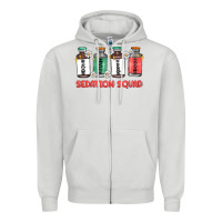 Dove Grey sedation squad Zipper Hoodie - MaliasSmallBusiness