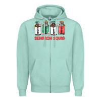 Seafoam sedation squad Zipper Hoodie - MaliasSmallBusiness