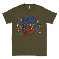 Army Green all american girl Classic Tee - Artiststas