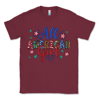 Burgundy all american girl Classic Tee - Artiststas