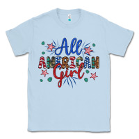 Dusty Blue all american girl Classic Tee - Artiststas