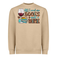 Mushroom all i need are books and wine Heavyweight Sweatshirt - JahusDesignShop
