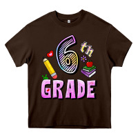 Chocolate Brown Sixth Grade Heavy Core Tee - RanaPortraitStore
