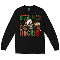 Black jingle bell rockin skeleton christmas Long Sleeve Tee - Jasminsmagicworld