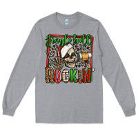 Heather Grey jingle bell rockin skeleton christmas Long Sleeve Tee - Jasminsmagicworld