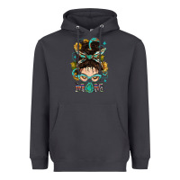 Smoke Western Messy Bun Mom With Sunflower Heavyweight Hoodie - BundleAndBundleShop