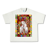 Pistachio Christmas goat family Urban Heavy Tee - Artiststas