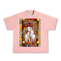 Salmon Christmas goat family Urban Heavy Tee - Artiststas